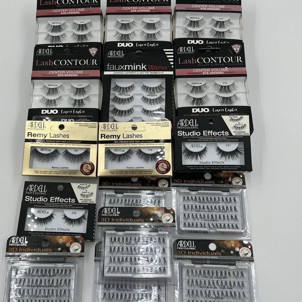 Ardell Professional False Eyelash Lot Lash Contour Remy Studio Effect Individual